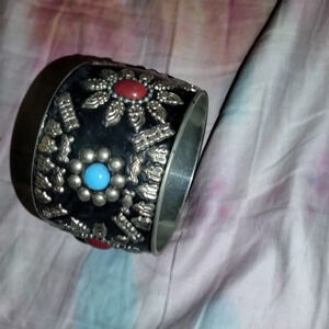 Red blue & Black Bengal  Bracelet